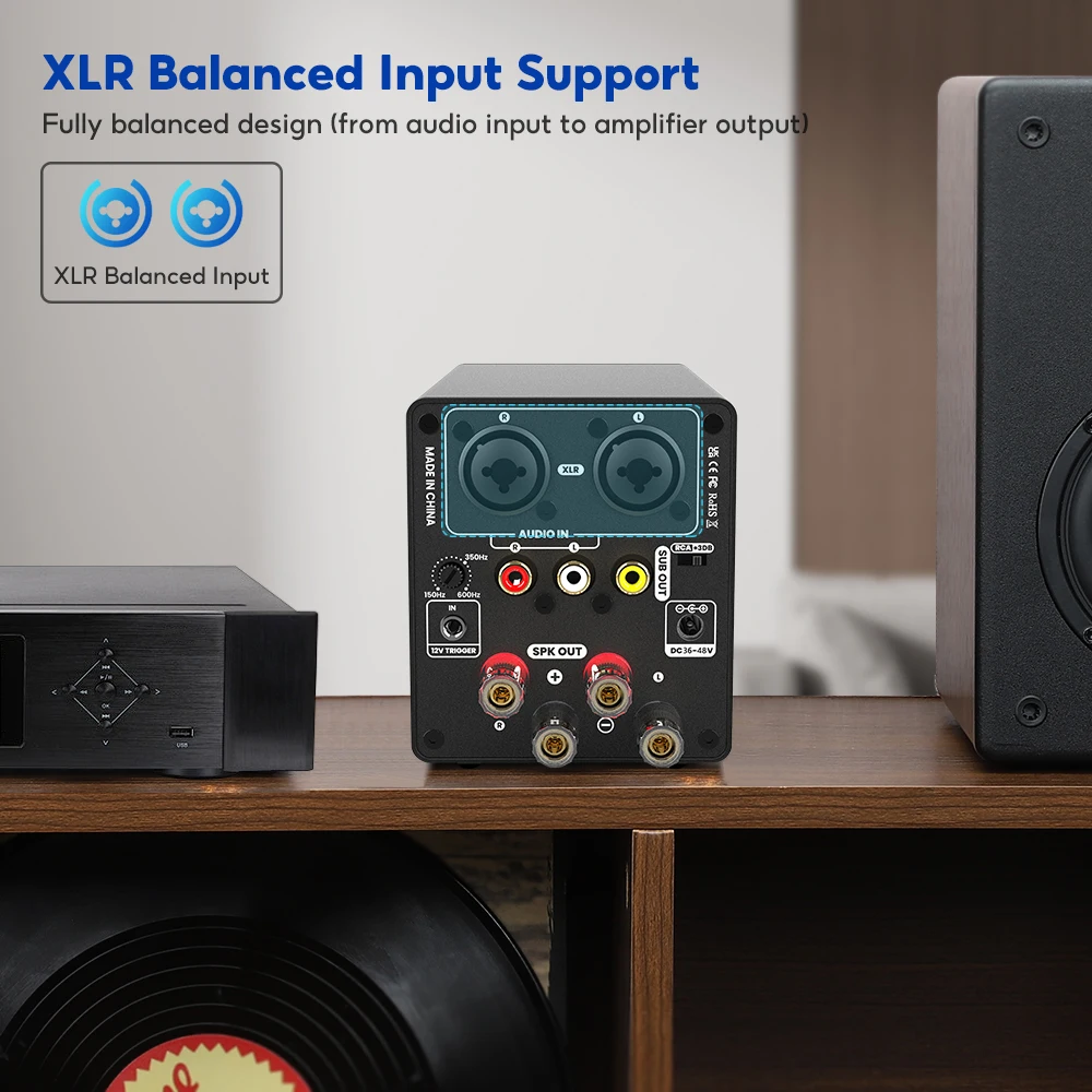 AIYIMA A70 TPA3255 PFFB Stereo Power Amplifier 300Wx2 Class D Stereo 2.0 Digital Audio Amp with XLR RCA Trigger Input - Image 6