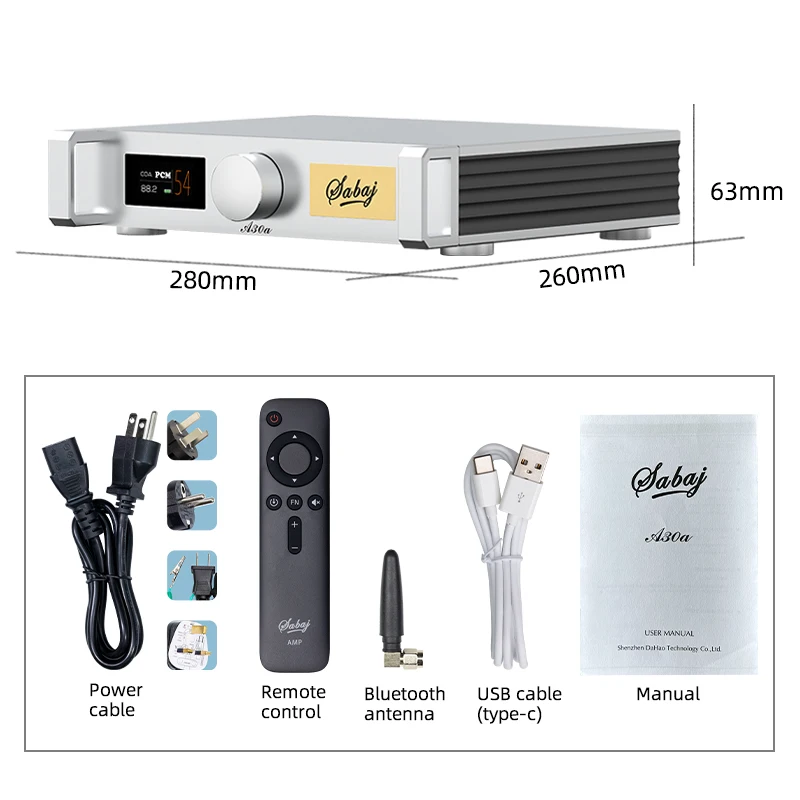 US.EU A30a Power Amplifier 200W*2 Axign AX5689 XU208 DSD512 Bluetooth LDAC Apt-X HD AAC For Passive Speaker & Active - Image 6